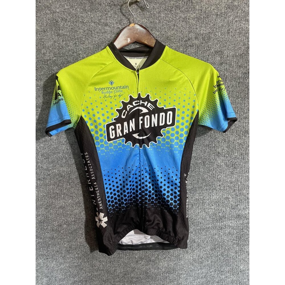 Cache Gran Fondo Cycling Jersey Mens Medium Multicolor Full Zip Bike ARS